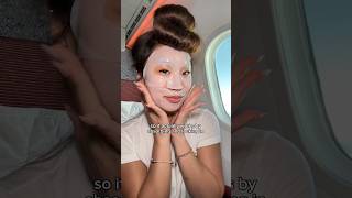 Using the VIRAL OVERNIGHT MASK on my LONGEST flight yet😱🤩 kbeauty koreanskincare skincare [upl. by Dragde958]