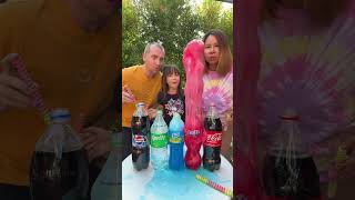 Pepsi Sprite Est Fanta Coca Cola VS Mentos shorts GamGam Family [upl. by Tamberg571]