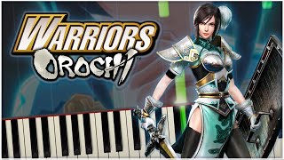 Limpid Luster Warriors Orochi  Synthesia  Piano Tutorial [upl. by Imas]