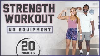 20 Minute Bodyweight Strength Workout FULL BODY  No Equipment [upl. by Ingra]