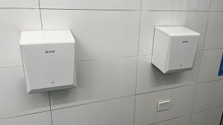 2 Mitsubishi Jet Towel Smart Hand Dryers at Circular Quay Station Sydney NSW [upl. by Adnamal]