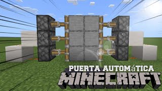 cómo hacer PUERTAS AUTOMÁTICAS en Minecraft [upl. by Airdnek]