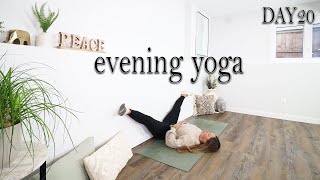 EVENING YOGA  Wind Down Yoga  Day20 [upl. by Emina421]