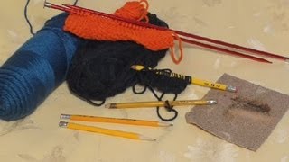 Knitting With Pencils  Knitting [upl. by Llemij]