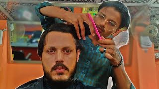 satisfying hair cutting sound  satisfying relaxing with ASMR haircut tutorial  Asghar barber shop [upl. by Curley367]