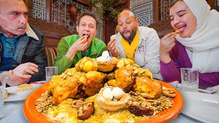 Moroccan Food in Fez CHICKEN MOUNTAIN  Street Food Tour in Fez Morocco [upl. by Palmira]