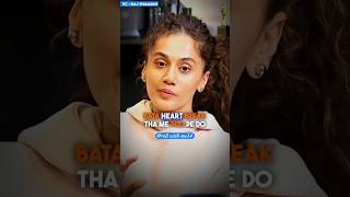 Taapsee Pannus heartbreak 💔🥺  ftrajshamani taapseepannu heartbroken podcast [upl. by Loydie]