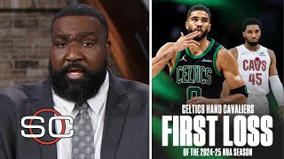 Undefeated no more  ESPN reacts to Jayson Tatum Celtics snaping Cavaliers 15game winning streak [upl. by Tegdirb]