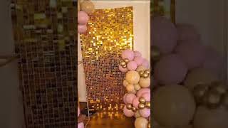 Sequin Wall Backdrop Setup  shorts [upl. by Laresa410]