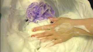 ASMR Thic SOAP FOAM Sounds Lather Sudsy water Loofah scratching sponges Soapy tingles triggers [upl. by Schulman]