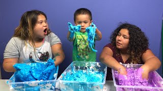 MAKING 3 GALLONS OF BIRTHDAY SLIME WITH OUR BABY BROTHER GABE [upl. by Belvia681]