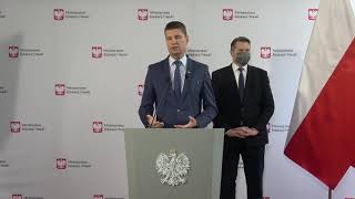 Konferencja ministra edukacji i nauki Przemysław Czarnek i wiceministra Dariusz Piontkowski [upl. by Lody185]