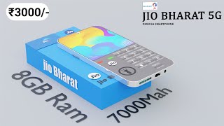 Jio Bharat 5G  50MP CameraDimensity 6008000mAh Battery12GB RAMJio Bharat 5G [upl. by Anivid]