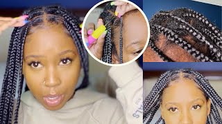 EASILY refresh your old Knotless braids wcrochet method How to [upl. by Munsey]