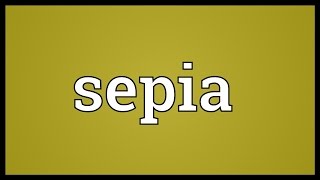 Sepia Meaning [upl. by Eiral]