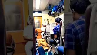 12909 Mumbai to Delhi Garib rath express AC Chair car from inside at 3 am shorts [upl. by Beaufort]