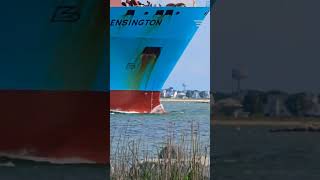 MAERSK MAKING WAVES🌊🌊 ship containership oiltanker roughseas bulkcarrier wow epic waves sea [upl. by Arednaxela]