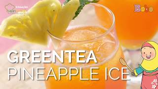 Menu Buka Puasa Greentea Pineapple Ice  Resep Mudah [upl. by Delgado]