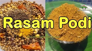 Rasam PowderRasam Podiரசம் பொடி  Tamil   Sattur Parambariya Samayal [upl. by Eul]