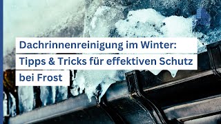 Dachrinnenreinigung im Winter  So schützt du dein Haus vor Frostschäden [upl. by Tranquada]