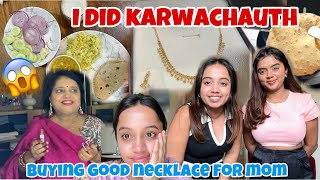 I did Karwachauth😱 Surprising mom Pointless Vlog [upl. by Atiuqal]