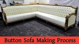 How To Make Arabian Style Ten Seater Button Sofa Majlis Step By Step Process  Farhad Furniture [upl. by Anikes]