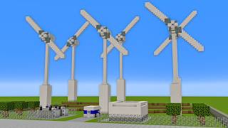 How To Make a Wind Farm In Minecraft  City Tutorial [upl. by Bruner]