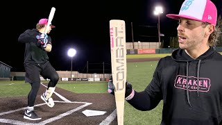 Hitting with the VICTUS PENCIL 1piece  BBCOR Baseball Bat Review [upl. by Hseyaj]