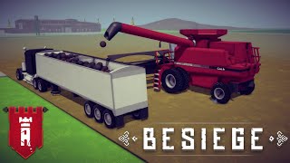 Farming In Besiege 20  2388 Case IH combine [upl. by Uella813]