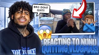 REACTING TO NUNU QUITTING VLOGMAS😱😳Bro dont quit‼️ [upl. by Goggin]