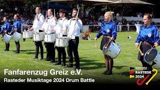 Fanfarenzug Greiz  WAMSB Drum Battle  Rasteder Musiktage 2024 [upl. by Nailil]