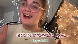 GET TO KNOW ME QampA  Vlogmas day 3 🎄📸  holy yap 😨 and silly questions  phoebe banks ☃️🩵 [upl. by Maryjane]