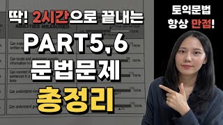 Part56 토익문법총정리 ㅣ2시간만에 확 달라집니다 이렇게만 풀어보세요 출제의도까지 싹 다 정리 [upl. by Flan]