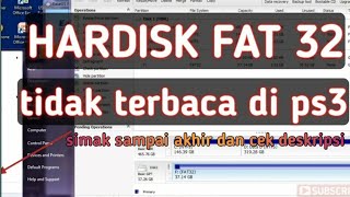 HARDISK  FlashDisk FAT 32 TIDAK TERBACA DI PS3 simak dulubaru praktek [upl. by Arlo]