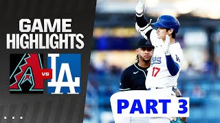 Arizona Diamondbacks vs Los Angeles Dodgers Part 3 Game Hightlights Aug 30 2024  MLB Highlights [upl. by Vasilis]