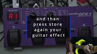 Zoom GFX 1 Guitar Processor Factory Reset Restore [upl. by Toomay]