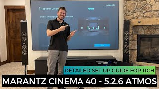 FULL Setup Guide  Marantz Cinema 40 94ch FLAGSHIP AVR w 114ch Processing [upl. by Zipnick]