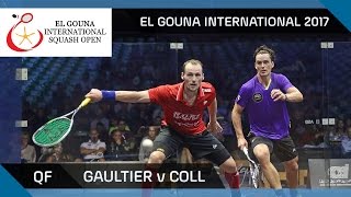 Squash Gaultier v Coll  El Gouna International 2017 QF Highlights [upl. by Akemrej]