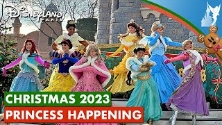 🎄 Disneyland Paris CHRISTMAS 2023 Auroras Winter Wishes with the Disney Princesses on Castle Stage [upl. by Dnalwor]