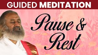 Pause amp Rest  Guided Meditation  Gurudev [upl. by Eniledam150]