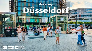 Düsseldorf Germany 🇩🇪 Vibrant City Walking Tour ☀️ 4K 60fps HDR  A Sunny Day Walk 2023 [upl. by Nayarb]