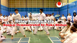 Heian Sandan Kata Bunkai demonstrated by Naka Shihan [upl. by Jandy]