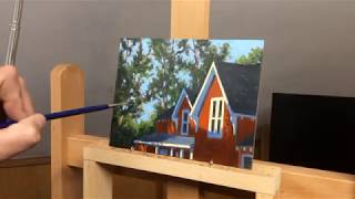 Oil Painting Demo  quotThe Red Housequot [upl. by Melia]