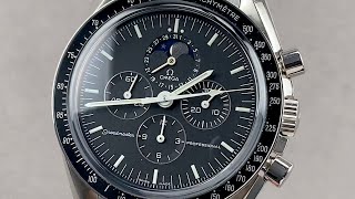 Omega Speedmaster Moonwatch Moonphase Chronograph 35765000 Omega Watch Review [upl. by Adniralc]