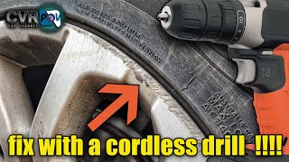 How to remove curb rash on any wheel rim with a cordless drill [upl. by Gard]