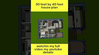 30 feet by 40 feet house plan  30 X 40 house plan  3d plan [upl. by Tse884]