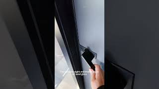 Outside flat inside opening flush door practical experience aluminumdoor door [upl. by Eddra]