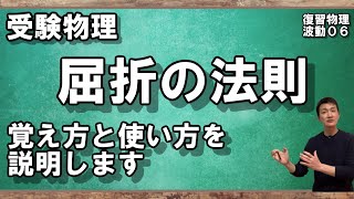 【306復習物理（波動）】屈折の法則の覚え方と使い方 [upl. by Niles154]