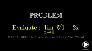 2023 UPMC Nationwide Search for the Math Wizard  Evaluate limit of \sqrtx12x as x goes to 0 [upl. by Coryden]