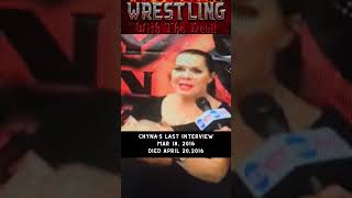 HER LAST INTERVIEW CHYNAS SAD ENDING wwewrestler [upl. by Akyssej]